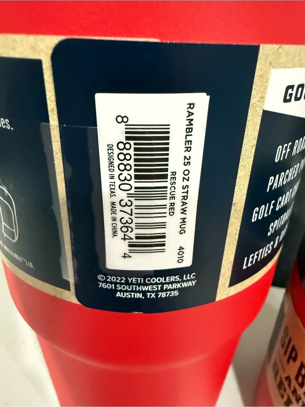 Yeti Rambler Rescue Red 25 oz Straw Mug with 10 oz Lowball